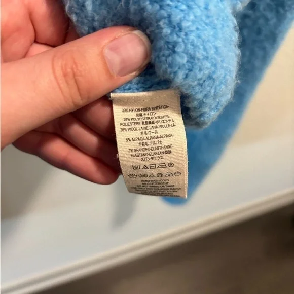 Free People Women's Stormy Cowl Neck Pullover, Size M, Blue - Picture 10 of 10